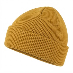 Gorro de Punto Acrílico Elástico con Logo Personalizado al por Mayor, Unisex, Color Sólido, con Puño, Cálido para Invierno, Casual para Adultos - Product Image 2