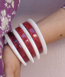 Bracelet minimaliste en résine, bracelet empilable de haute qualité pour femmes, cadeau - Product Image 2