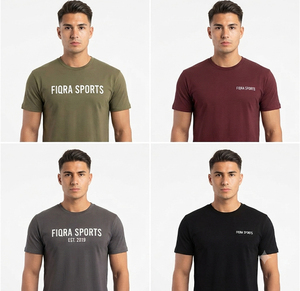 Camisetas de Hombre de Alta Calidad, 240 GSM, Poliéster/Algodón, Cuello Redondo, Ecológicas, Tejidas, Formales, Tallas Grandes, para Impresión - Product Image 1