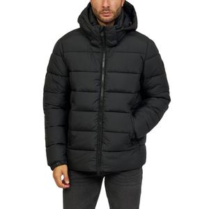 Best Quality Men's Winter Hooded Puffer Jacket Solid Warm <b>Waterproof</b> <b>Padded</b> Turn-down Collar Outdoor Front Logo Export BD - Product Image 4
