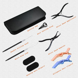 Herramientas para Extensiones de Cabello, Kit Multifuncional para Extensiones de Cabello, Kit Profesional de Instalación de Extensiones de Cabello con Microperlas, Cabello Atado a Mano - Product Image 6