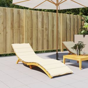 78.7\"x27.6\" Cream Oxford Fabric Sun <b>Lounger</b> <b>Cushion</b> Outdoor Pillows & <b>Cushions</b> 1.2\" Thick - Product Image 1