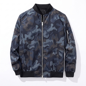 Chaqueta Bomber de Cuello Alto para Hombre, Primavera-Otoño, Chaqueta de Béisbol con Cierre, Chaqueta Personalizada Sublimada al por Mayor - Product Image 1