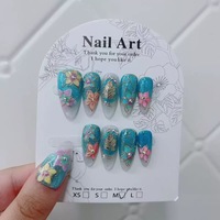 Kuku Akrilik Press-On Desain Bunga 3D, Dasar Pink, Ujung Glitter Perak, Mutiara, Rhinestone, Pita, Panjang Sedang, Dapat Dikustomisasi, Grosir
