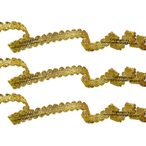 Ceremonial Gold Gimp <b>Braided</b> Trim Metallic Edge Scroll Design Handmade High-quality Customizable Color for Uniforms <b>Accessories</b> - Product Image 4