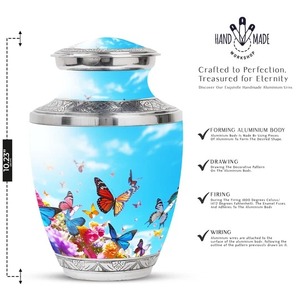 Black Phoenix Design Adult Memorial Cremation <b>Urn</b> <b>Ashes</b> Container Custom Design Classic Large Aluminum <b>Urn</b> <b>For</b> Adult Human <b>Ashes</b> - Product Image 2