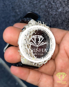 Crown of Thorns VVS Moissanite <b>Diamond</b> <b>Watch</b> 925 Sterling Silver Iced Out Hip Hop Statement Timepiece - Product Image 3