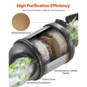Convertidor Catalítico de Repuesto de Alto Flujo Delantero Derecho para Jeep Wrangler 3.8L V6 2007-2009, OE 50482, Acero Inoxidable, Gases de Escape - Product Image 3