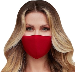 Mascarilla Facial Reutilizable de Algodón Rojo de 3 Capas con Orejeras para Uso Diario - Product Image 6