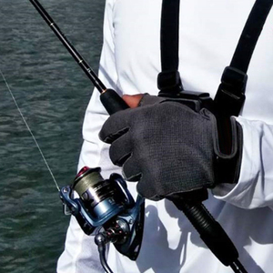 Fishing <b>Gloves</b> Full Finger Nylon Moisture Wicking Breathable Adjustable Wrist Strap Non Slip Waterproof All Seasons Unisex - Product Image 1