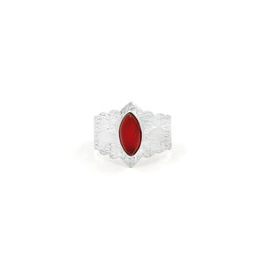 Wholesale Red Onyx Marquise Gemstone <b>Statement</b> <b>Ring</b> Silver Plated Brass Ornate Boho Cocktail <b>Ring</b> Jewelry for Women - Product Image 4