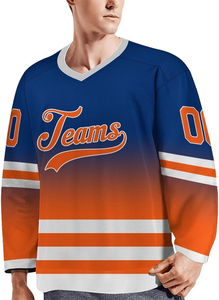 เสื้อฮอกกี้น้ำแข็งพรีเมียมขายส่ง แบบ OEM ออกแบบลายพิมพ์แบบ Sublimation ชุดทีมสั่งทำพิเศษ ผ้าแห้งเร็ว รุ่นโปร คุณภาพทนทาน - Product Image 6