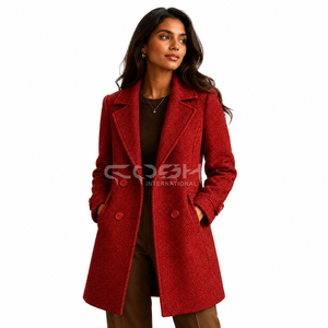 Abrigo Largo Cruzado con Logotipo Bordado de la Hermandad Femenina Delta Sigma de Cosh International Greek Apparel - Product Image 1