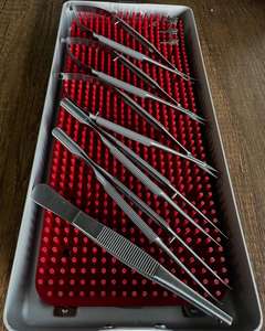 Juego de microinstrumentos oftálmicos de 10 piezas, tijeras de acero inoxidable alemán, pinzas para capsulorrexis, uso hospitalario, manual con bandeja - Product Image 2