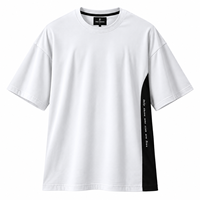 T-shirt ample à épaules tombantes pour homme, 100 % coton tricoté, respirant et écologique, idéal pour les vêtements streetwear personnalisés