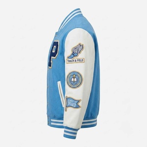 Hot Sale Heavyweight Custom Logo <b>Men's</b> <b>White</b> Varsity <b>Jacket</b> Custom Logo High Quality Leather/Wool Made <b>Men</b> Varsity <b>Jacket</b> - Product Image 2