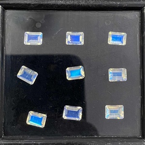 Pierre de lune arc-en-ciel naturelle de haute qualité IGI certifié pierre précieuse à facettes octogone Unique pierre précieuse en vrac au prix d'usine de gros - Product Image 4