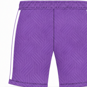 Shorts de sport violets personnalisés pour l'entraînement athlétique, la gym, la course, avec cordon de serrage, séchage rapide, respirants, performance, vêtements de sport, uniforme d'équipe - Product Image 3