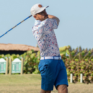 Camiseta de Polo de Golf para Hombre con Estampado Personalizado OEM y ODM, Impresión Digital, Mezcla de Poliéster con Spandex, Camiseta de Polo de Golf Masculina - Product Image 3