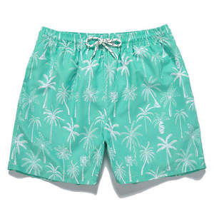Summer Casual <b>Men</b> Beach Sports Swim <b>Trunks</b> Breathable Eco-Friendly Quick Dry Drawstring Closure Mid Waist Loose Knit Straight - Product Image 5