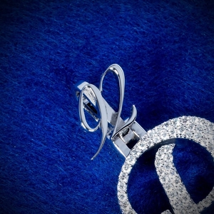 Iced Out VVS Moissanite <b>Initial</b> Letter P <b>Pendant</b> with Number Clasp 925 Sterling <b>Silver</b> Hip Hop Custom Jewelry Gift - Product Image 3