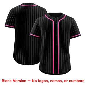 Ensemble uniforme de baseball personnalisé pour filles, en polyester, avec broderie Canada-Amérique, maillot noir et blanc vierge, style Bottend Pinstripe - Product Image 3