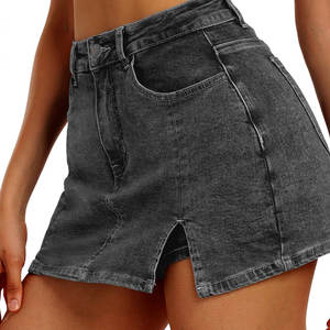 Falda Cargo Vaquera Personalizada con Múltiples Bolsillos para Mujer, con Abertura Lateral, Material Duradero, Faldas de Algodón para Mujer, Más Vendida - Product Image 5