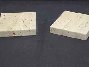 Luxury Handmade Travertine Coaster <b>Set</b> of 2 With Natural Stone Design For Timeless Home Decor <b>Coffee</b> <b>Table</b> and Drink Use - Product Image 2