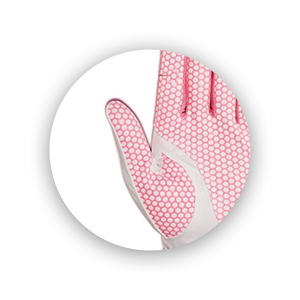 Women's Full Finger Golf Gloves Microfiber Leather Non Slip Breathable Adjustable Wrist <b>Strap</b> Pink White Sports Glove - Product Image 4