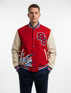 Custom Wholesale Men Varsity Jackets Letterman Jackets Custom <b>Baseball</b> Letterman Varsity Bomber Jacket - Product Image 1