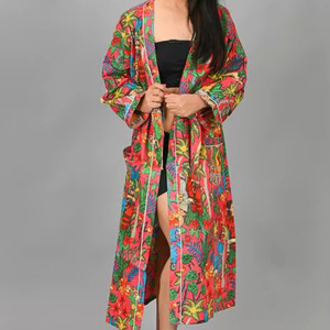 Novedad 2026: Kaftán de algodón multicolor para playa, primavera y verano, hecho a mano, elegante, de secado rápido, para mujer. - Product Image 3