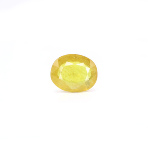 Loose 3.4 Carat Yellow Sapphire Gemstone 10x12mm for Fine Jewelry - Product Image 1