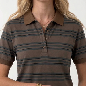 Camiseta polo de movimiento activo para mujer, de algodón con doble costura, ropa profesional, camiseta polo ligera para mujer - Product Image 4