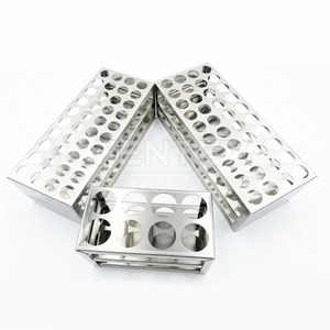 Support pour tubes à essai en acier inoxydable, support pour tubes à essai en acier inoxydable SS, disponible en différentes tailles - Product Image 1