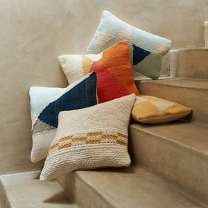 Nordic Style Boho Ethnic Square Pillow Cover Technique Embroidered Tufted With Tassel Vintage Eco-Friendly Custom OEM Wholesale - Product Image 3