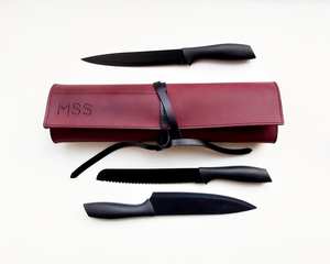 Bolsa de Cuero para Cuchillos, Resistente a Olores, de Alta Resistencia, Estilo Casual, Organizador de Cuchillos de Cocina, Estuche para Utensilios de Cocina - Product Image 1