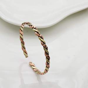 Twisted <b>Copper</b> Alloy Cuff <b>Bracelet</b> Vintage Style Unisex Jewelry Antique Plated <b>Bracelets</b> - Product Image 3