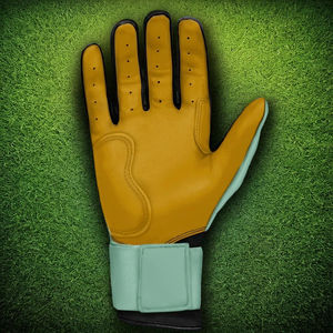 <b>Light</b> Green Batting Gloves Ambidextrous Microfiber Knit Fabric <b>Pull</b> On Comfortable Unisex Adult Training Glove - Product Image 3