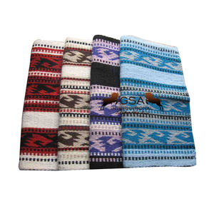 Manta de Silla de Montar de Lana 34x36, Tejida a Mano, 100% Lana de Nueva Zelanda, Forro de Lana, Estilo Ecuestre Occidental para Competición y Entrenamiento - Product Image 1