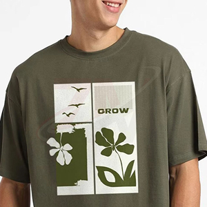 Camiseta de Hombre con Estampado Personalizado al por Mayor, Camiseta de Algodón Gráfica de Alta Calidad, Top Moderno Informal de Moda Urbana - Product Image 5