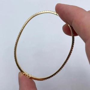 Premium Quality Handmade Moissanite Bangles 925 Silver Designer <b>Bracelet</b> for Bridal Jewelry Collection Available For Sale - Product Image 5