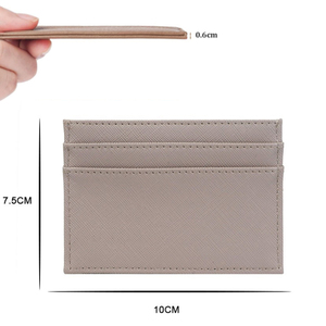 Slim PU Leather Card <b>Holder</b> 10x7.5cm Thin <b>Wallet</b> for Credit Cards Travel Case Minimalist Design - Product Image 1
