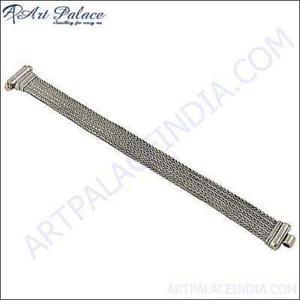 925 Sterling Silver Handmade Pretty Wholesale Unisex Vintage Luxury Wedding Bracelets <b>Plain</b> Pure Real Gift - Product Image 3