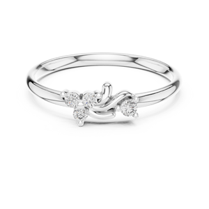 Anillo de oro rosa con diamantes para mujer, anillo de compromiso de oro rosa con diamantes, anillo de oro rosa con diamantes, joyería nupcial de oro rosa - Product Image 5