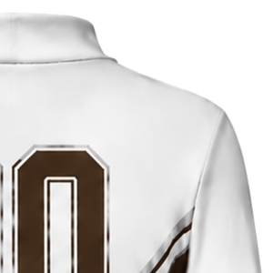 Jersey Deportivo Sublimado Marrón y Blanco de Manga Larga para Animadoras, Ropa Deportiva para Equipos, Entrenamiento, Práctica, Competencia, Uniforme de Juego - Product Image 6