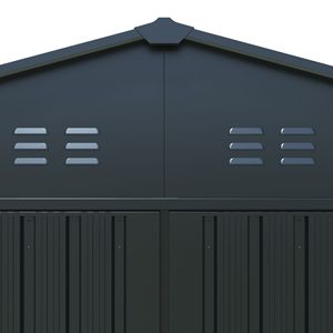 20x10 FT giardino in metallo capannone 2 porte 4 prese d'aria 20x10 strumento di utilità casa costruzione per il cortile CarTruck bici deposito immondizia - Product Image 6