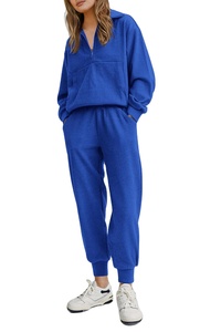 Ensemble 2 pièces à épaules tombantes : Pantalon de jogging et Sweat-shirt coupe classique de haute qualité, style jeune et décontracté, avec logo personnalisé, pour homme, collection Printemps - Product Image 3