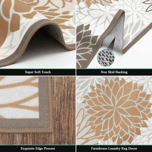 Tappeto Beige Antiscivolo 2x6 per Cucina e Bagno, Lavabile, per Corridoio e Lavanderia - Product Image 3