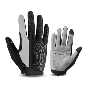 Custom Design Full-Finger Cycling Gloves Leather/Mesh/Neoprene Materials Khirad Sports Brand-Lightweight Breathable for Outdoor - Product Image 1