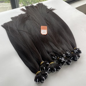 Extensión de cabello virgen de grado 11A de alta calidad, trama recta, Vietnam, Super doble estándar, cabello humano crudo, Color Natural, venta al por mayor - Product Image 1